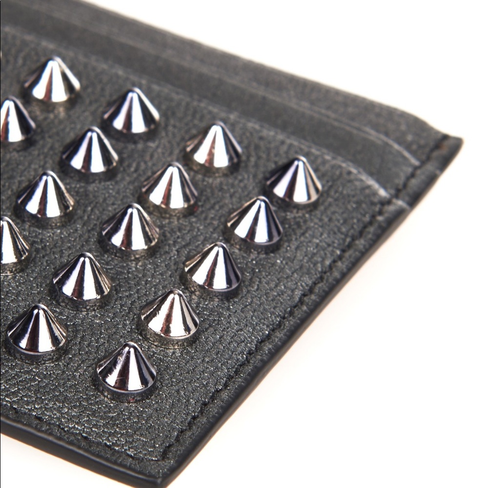 Christian Louboutin gunmetal card holder.